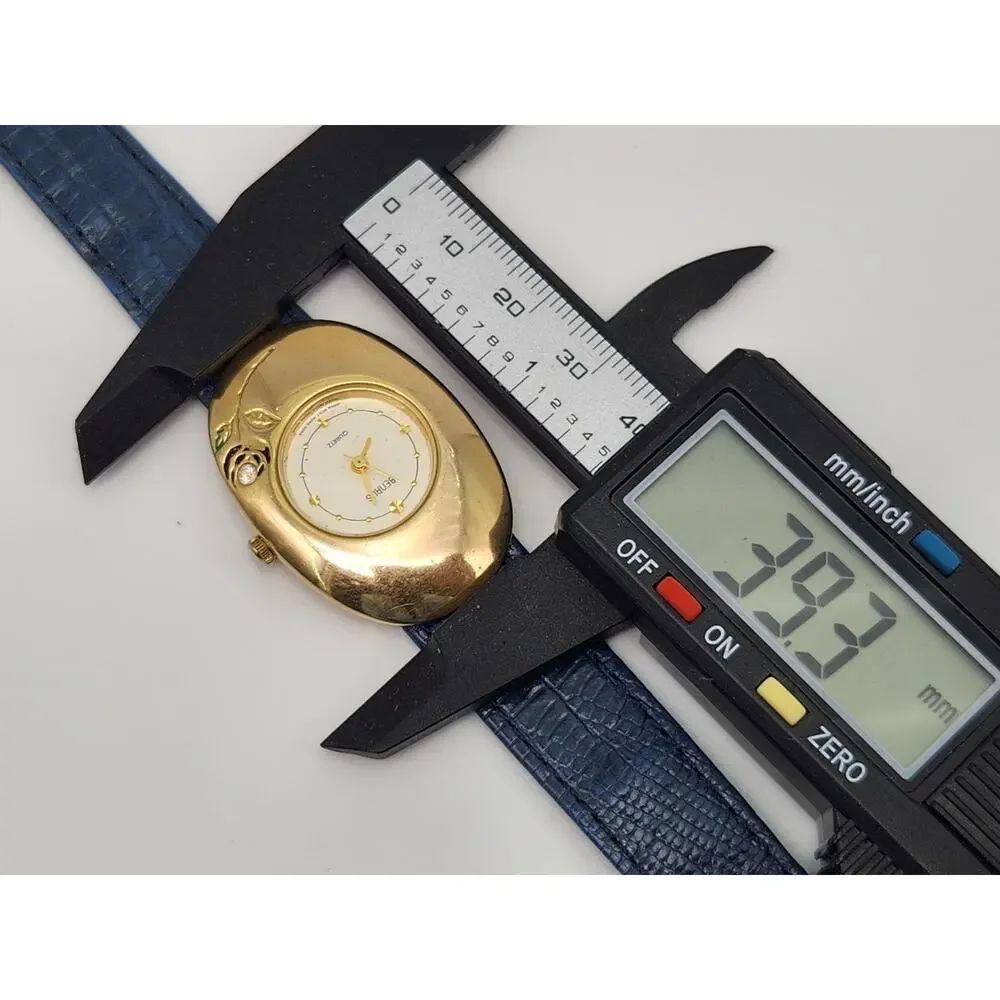 Rare Vintage Benrus Goldtone Rose Bezel Watch for Ladies Luxury Dress Watch